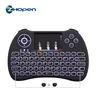 China Factory Custom H9 Mini QWERTY Keyboard Colorful Backlight air mouse with Backlit With the Best Quality lithium-ion battery