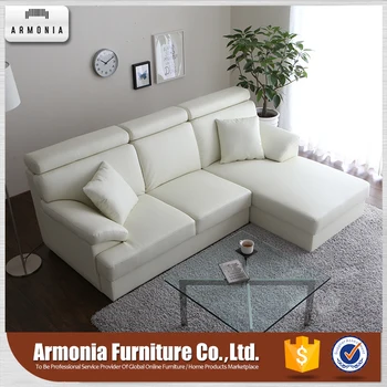 Modern Style Genuine Leather Trend Sofa Sectional White Set