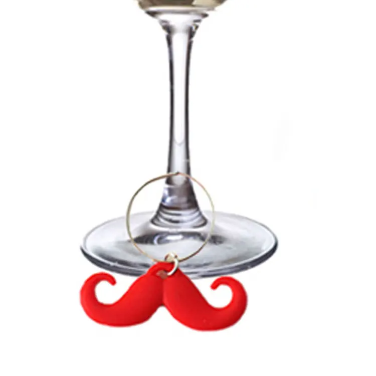 Colorful and Reusable Silicone Wine Glass Markers, Promotional