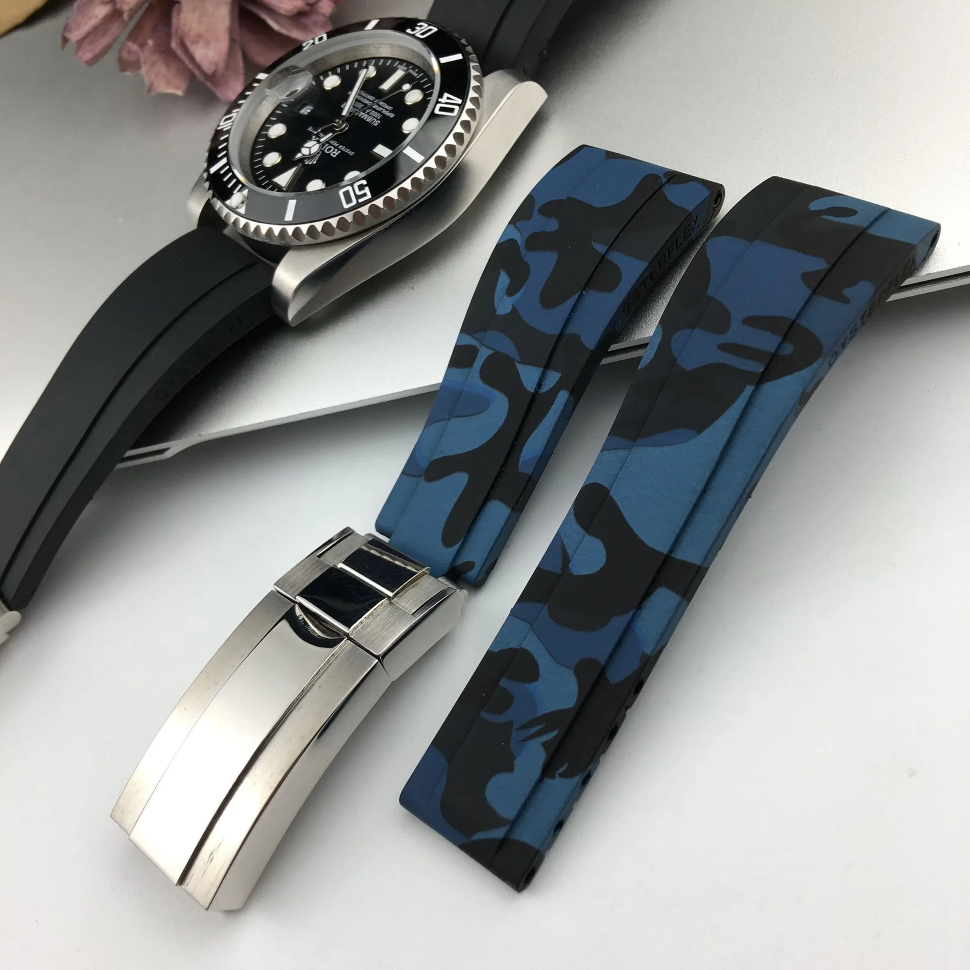 

vulcanized rubber watch strap, Multi