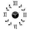 DIY note digital mirror 3D stereo green wall sticker clock