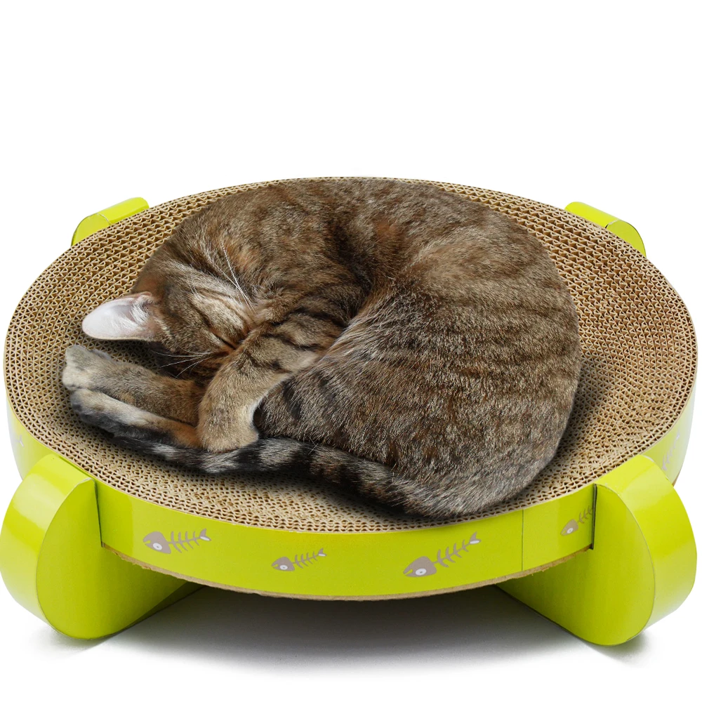 

icle -UFO Factory Whole Craft Corrugated Paper Material Cat Application Toys Bed Pot-IC-0007-Green Scratches Scratcher House