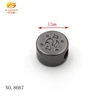 Custom Metal Logo Flat Round Bead for Weaving Watch Strap
