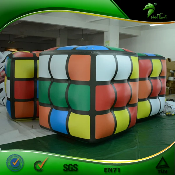 Inflatable Rubik Cube Helium Balloon 2m 3m Inflatable Cube Advertising