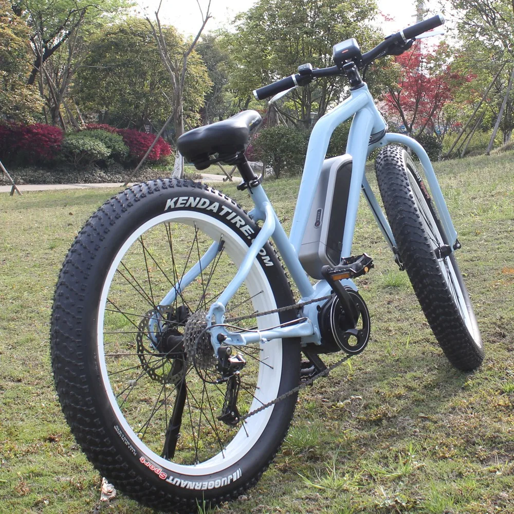250w pedal assisted electric bike fat tire beach cruiser