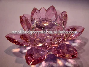 product wholesale glass crystal lotus flower for holiday decoration-26