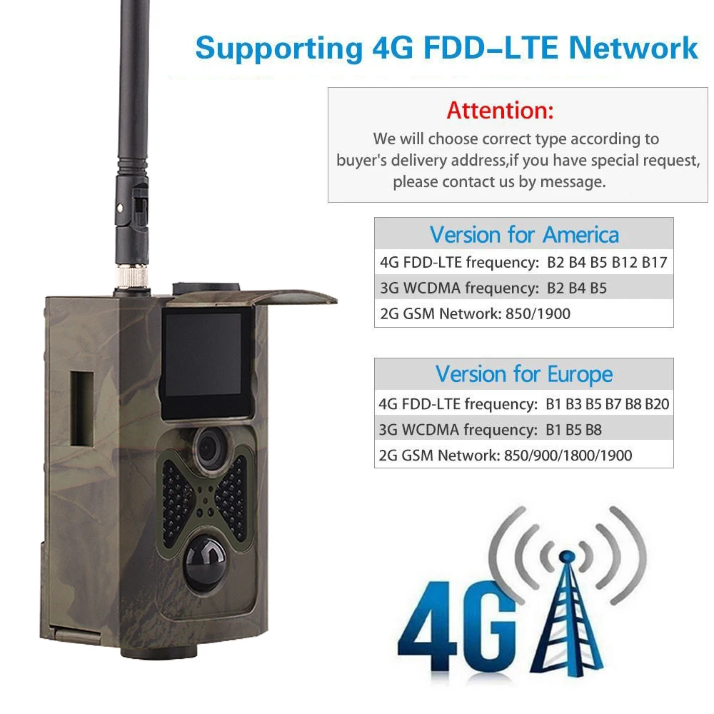 

4G Camera Hunting Full Size Photo and Video Transmission Waterproof Gamer Camera 1080P WildLife Camera HC-550LTE, N/a