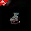 Muti-Colored Skate Shoes Rhinestone Iron On Transfer With Letter Roller Girl