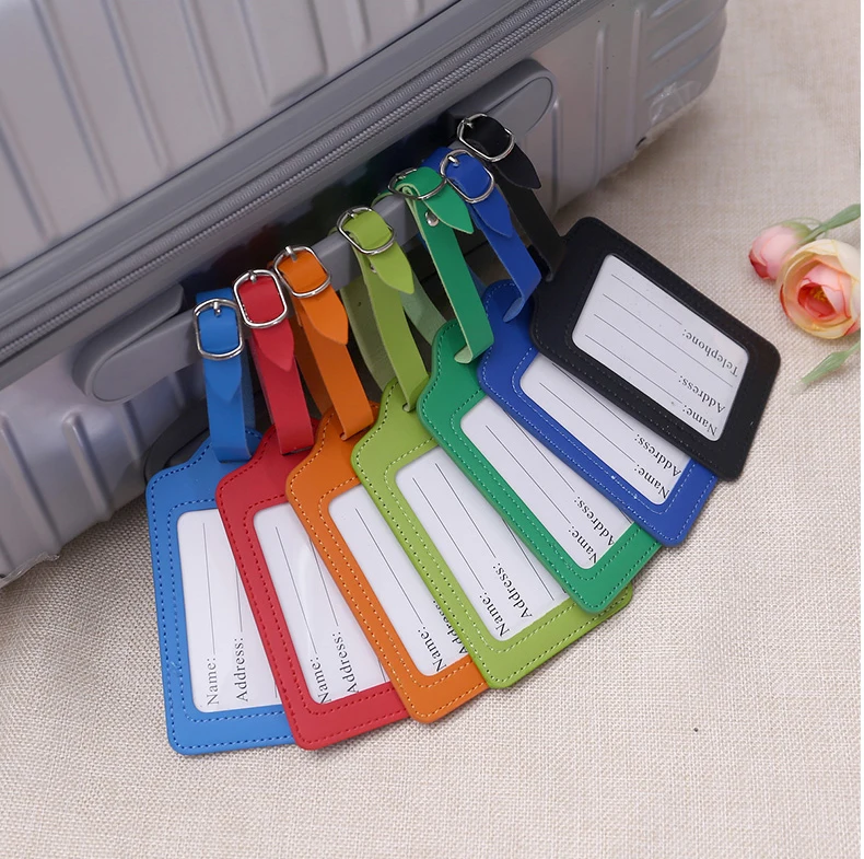 Wholesale Travel Custom Pu Leather Bulk Luggage Tag Colorful Blank ...