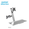Wall Mount Sit-stand Monitor+Keyboard Holder Gas Spring Arm Ergonomic Full Motion 15-27 inch LCD Monitor Mount Bracket