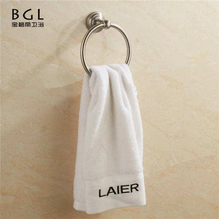 
hotel accessories 304 stainless steel countertop circle round holder bathroom towel ring 