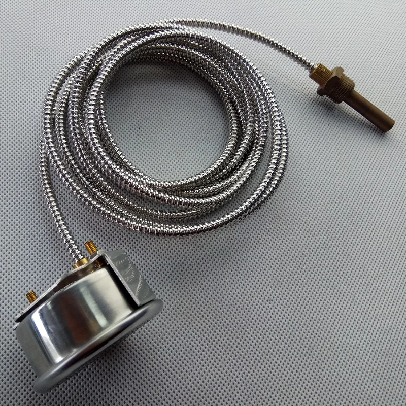 120c Capillary Thermometer 10m Tube Copper Probe Temperature Sensor