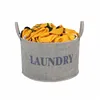 Foldable Home Round Cloth Laundry Hamper with Handles Dirty Clothes Sorter