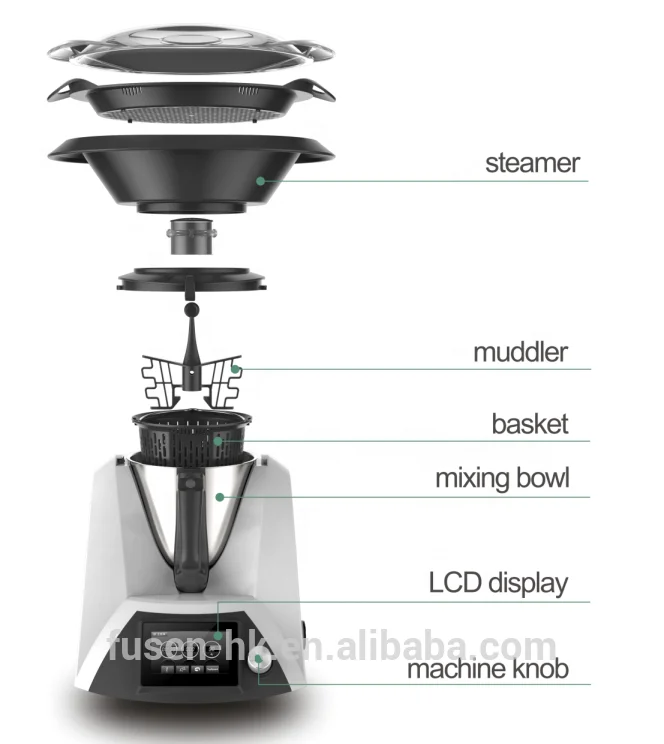 

Multifunctional thermomixer and food processor with colored screen