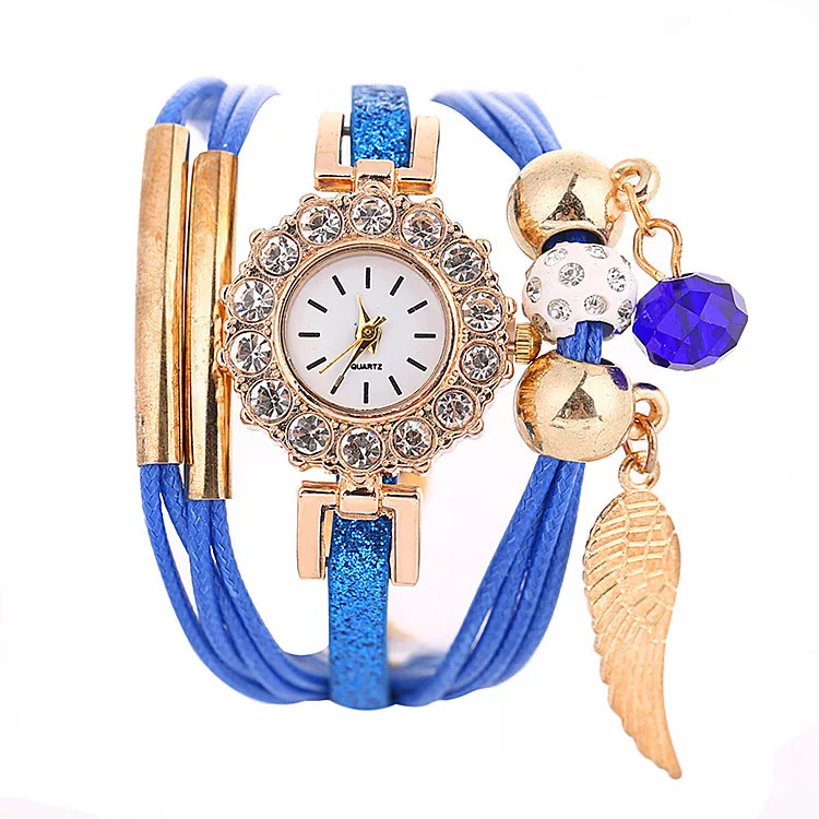 

Best Selling PU leather Fashion Leather Wrist Watch Brand Womens Watches