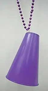 33 Inch 7.5MM Necklace with Purple Megaphone