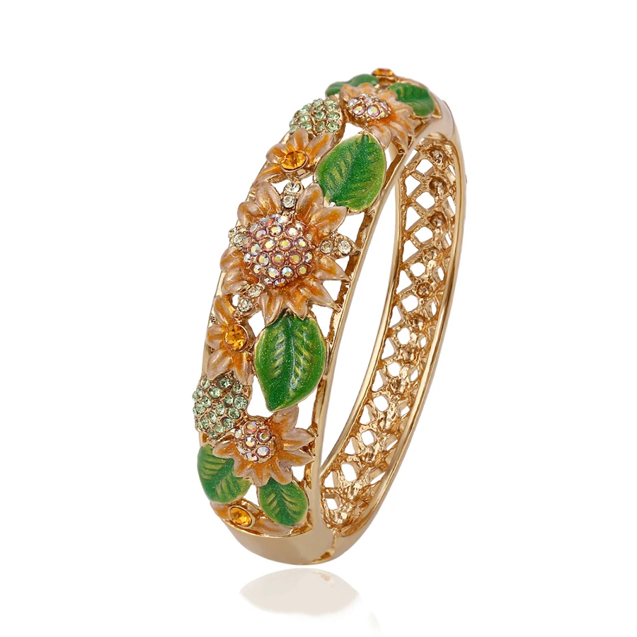 

bangle-194 xuping Wholesale fashion gold plated charm rhinestone bangle