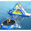 HI cheap commercial inflatable floating water park slides water inflatable water trampoline