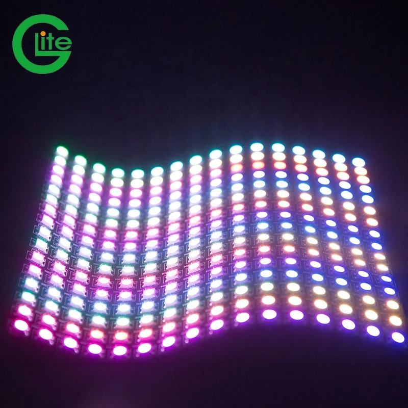 ws2812b matrix   16x16 8x32 8x8 led Pixels WS2812B Digital Flexible LED Panel Individually a