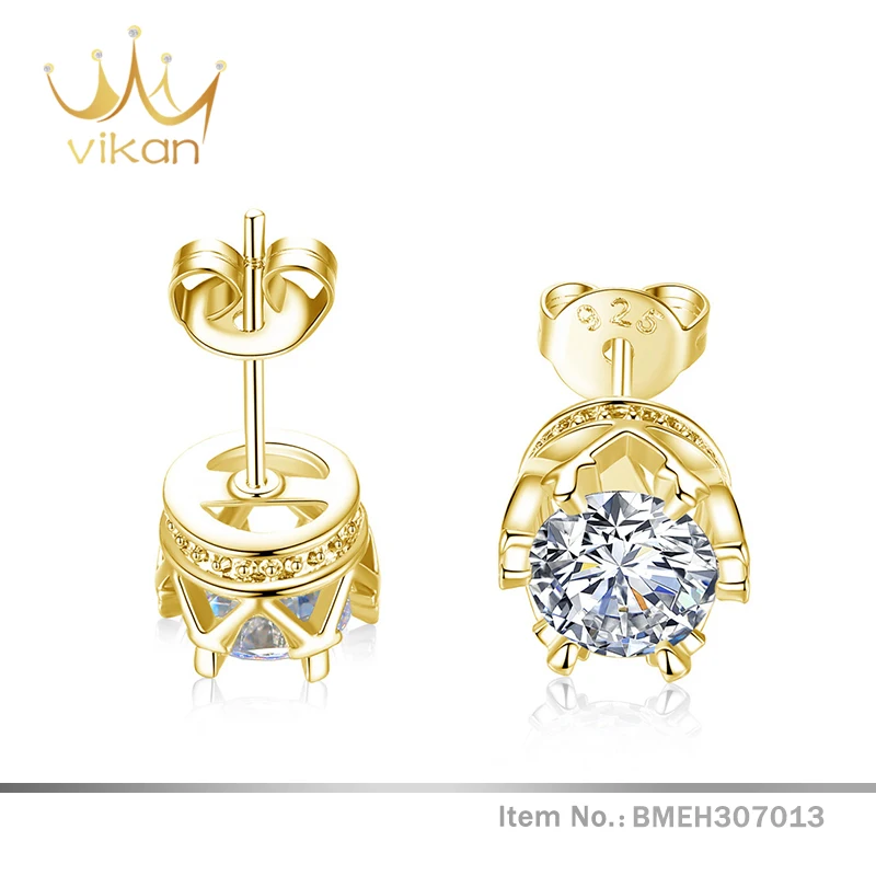 

Fashion simple zircon stud earrings jewelry for women earrings, Rhodium;gold;rose