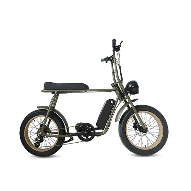 

Mario-Retro 20inch Super 48v 500w Mid motor Snow Fat Tire power electric bike 73, Color can be ordered