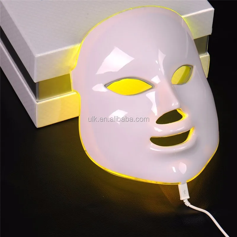 2018 Latest Led Photon Face&neck Mask 7 Color Lights Facial Mask With