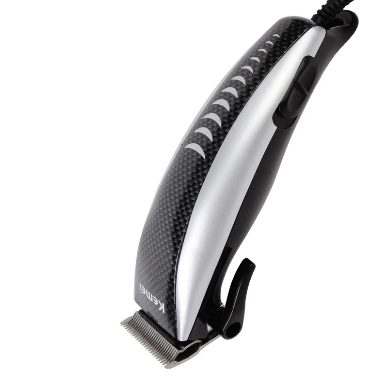 

Kemei Professional Electric Rechargeable Hair Clipper Trimmer KM-650, Silver