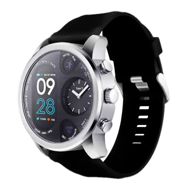 

T3 Heart Rate Monitor Leather Men Android Smartwatch Round Smart Watch, N/a