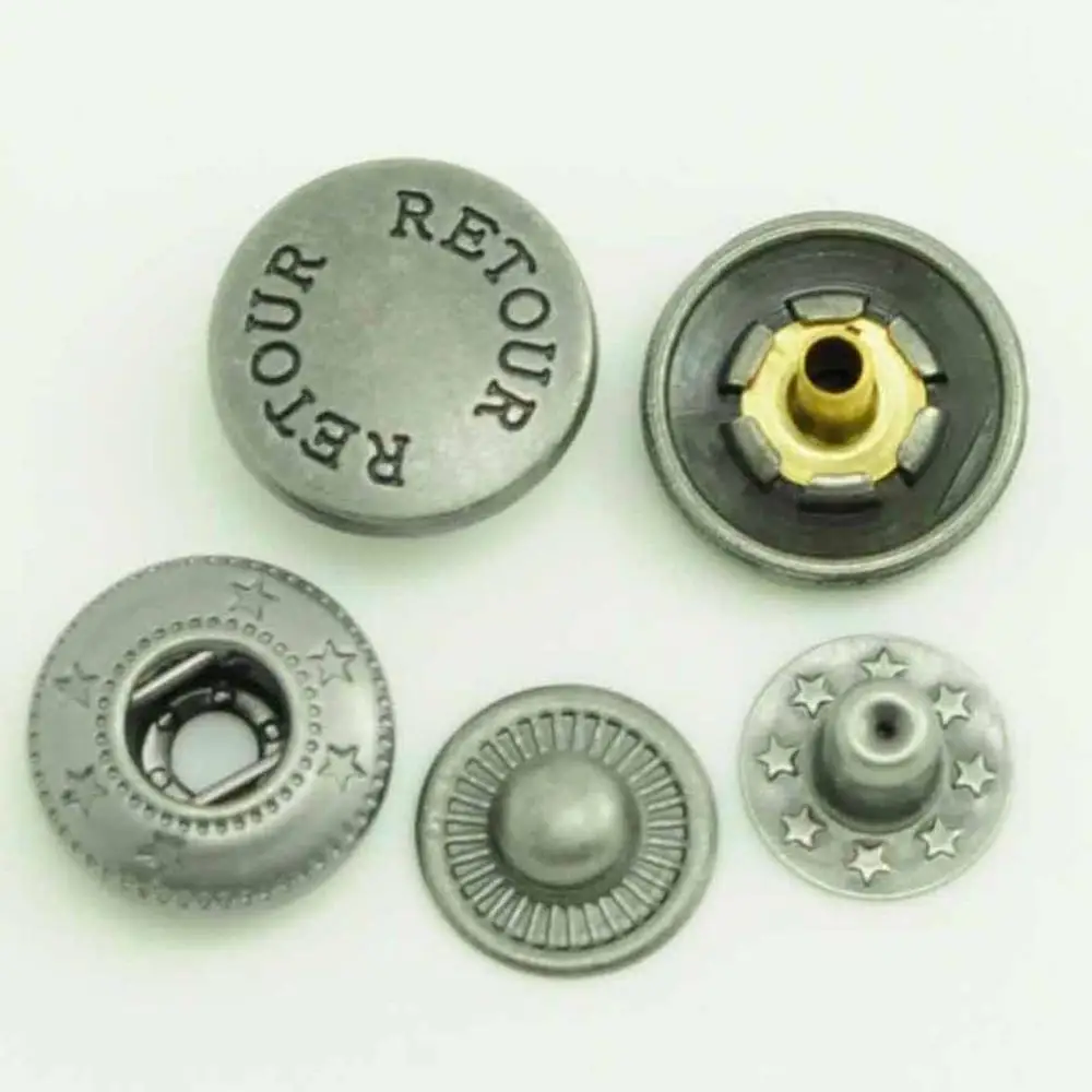 
484# 486# 488#nickel free silver Cap Spring Snap Button For Garment 