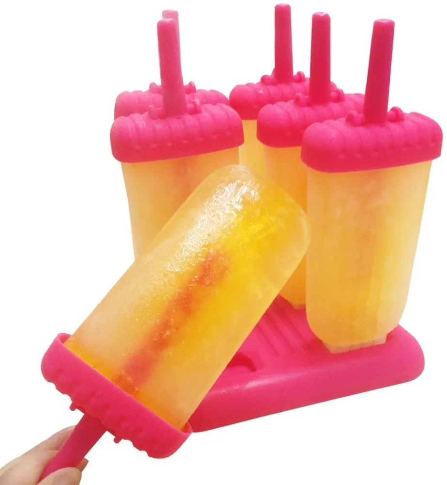 6 packs plastic stick ice cream maker mold,fda ice cream sticks
