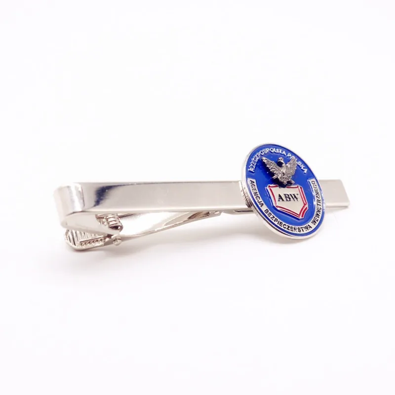 
Custom Logo Mens Security Silver Tie Clip 