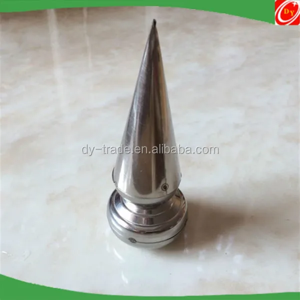 Stainless steel spear with base for head railing accessories