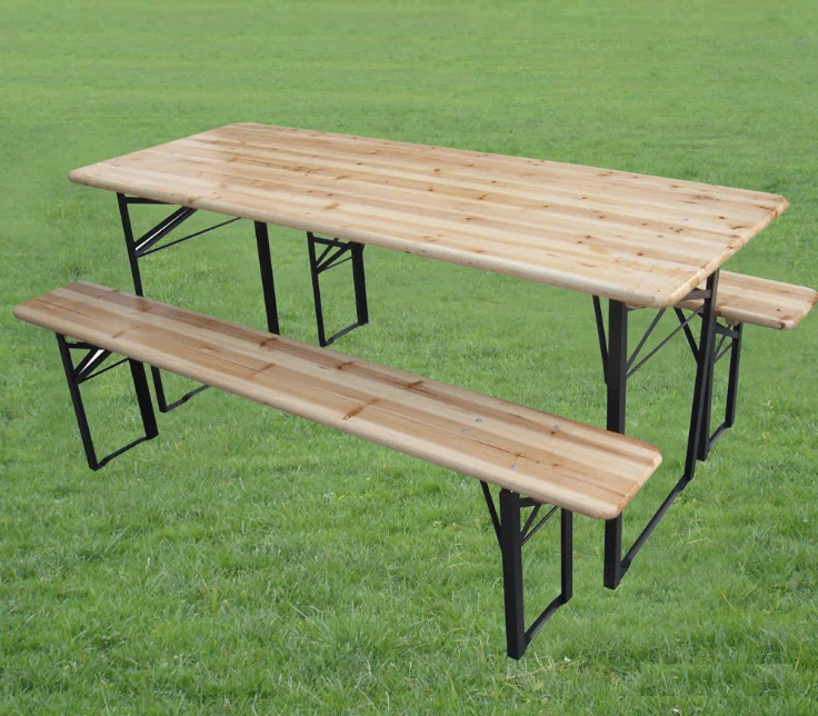 Folding Wooden Beer Garden Table With Chair Outdoor Buy Garden