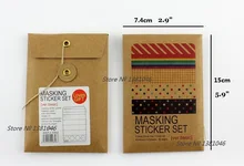 27pcs Washi Scrapbook Basic Masking Tape Craft Stickers Set Pack Decorative Labelling