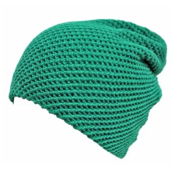 waffle knit slouchy beanie