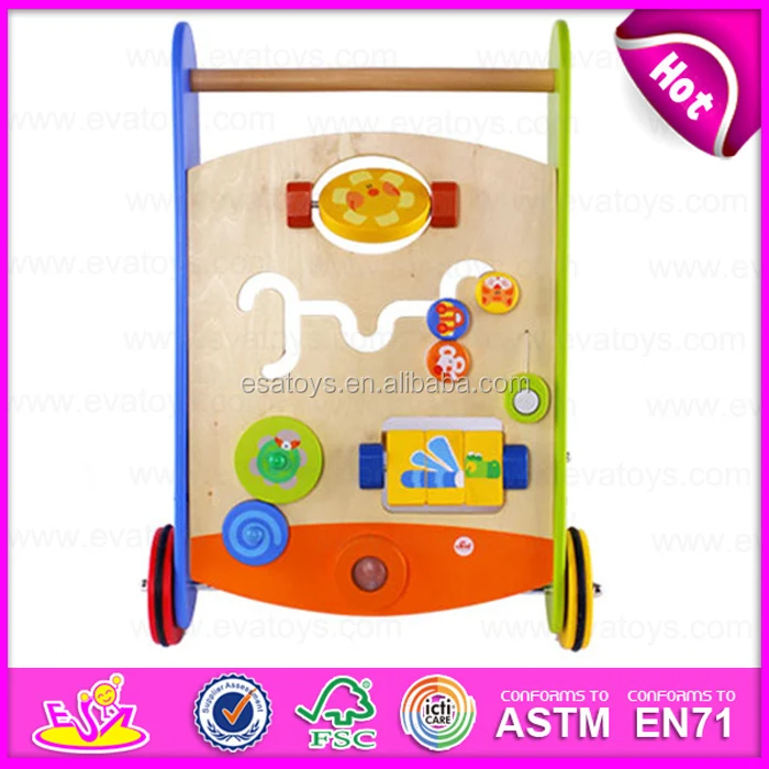 Rolling New Model Wooden Baby Walker,Baby Products Walking Trolley Toy