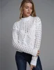 Wholesale New Arrivals Elegant Unique Hollow Out Knitted Popcorn Sweater For Ladies