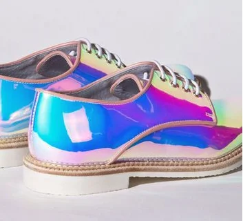 
RG TPU holographic vinyl fabric dichroic Iridescent fabric film for bag 