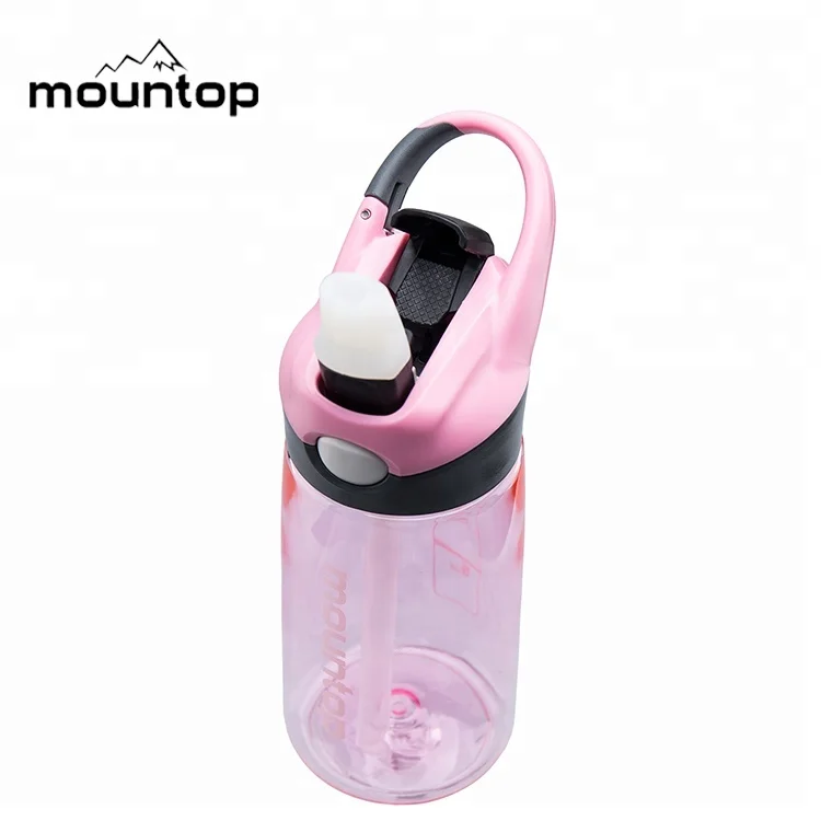 

Factory Custom Logo Kids Sports Drinking Cup Water Bottle with Flip Straw Top, Pink/blue/yellow