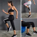 VANSYDICAL Sexy Running Pants Women Sportswear Gym Fitness Workout Wicking Mesh Yoga 3 4 Leggings Ropa