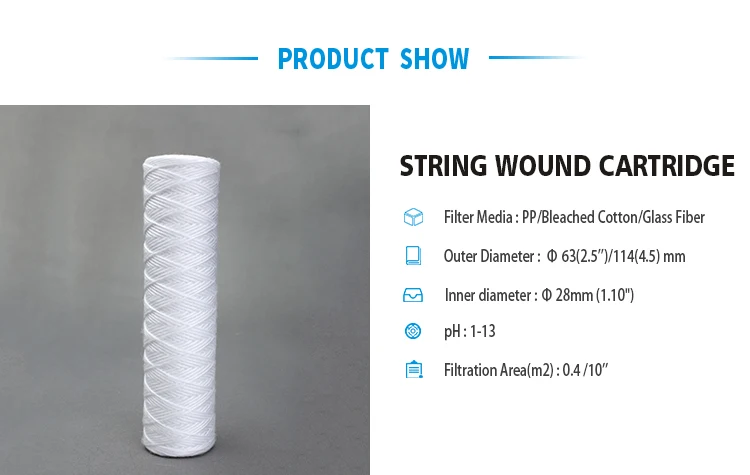 PP Yarn String Wire Wound Water Filter Cartridges