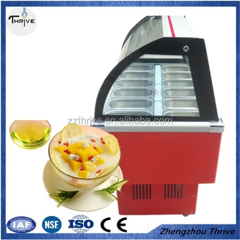 Good Appearance Customized Ice Cream Freezer Gelato Display