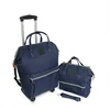 Korean style daily life backpack trolley bag with 2 wheels luggage sets in China supplier