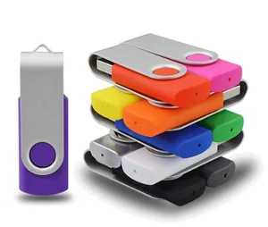 Colourful Swivel USB 2.0 Flash Drive Free Logo