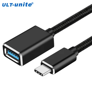 ULT unite 20cm Braided USB C to USB 3.0 Female OTG Adapter Cable