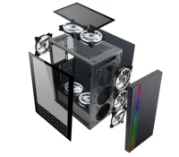 

Y09 2019 Attractive 210mm width pc case computer with aluminium Front Panel/ATX RGB LED Lights computer chassis gaming