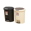 10L indoor pedal and hand touch press plastic trash can