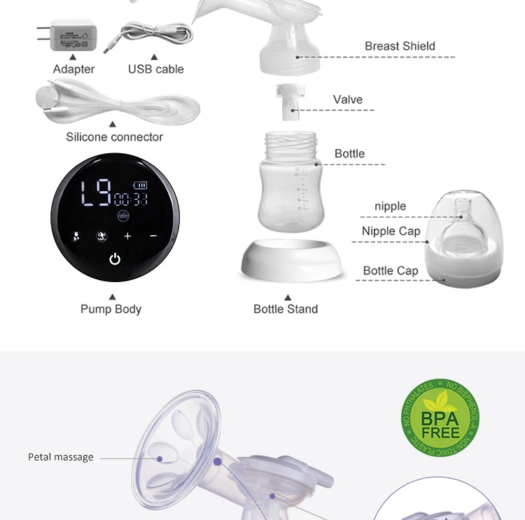 bpa free portable breast pump