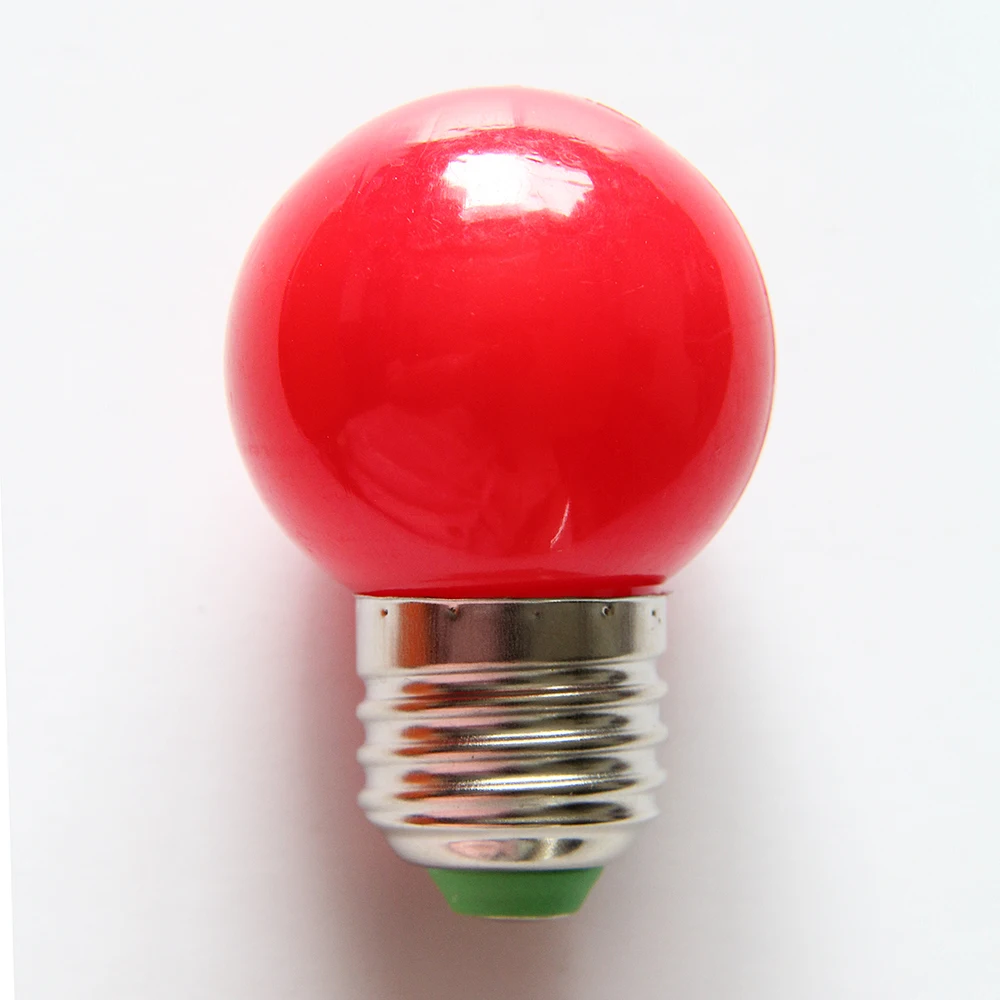 G45 0.5W 3000K colorful filament led red light globe filament candle bulb