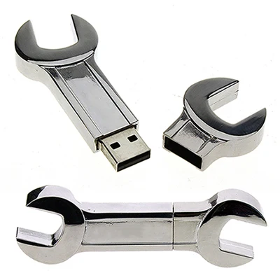 

Promotion Metal Wrench Shape Pendrive Custom Logo Usb Flash Drive